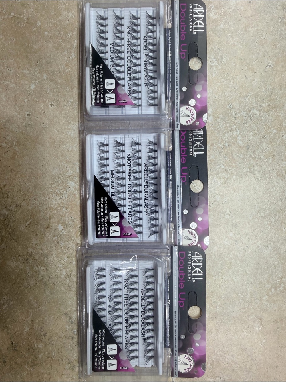 Ardell Double Up Knot-Free Individual Lashes - Black (3 Pack)